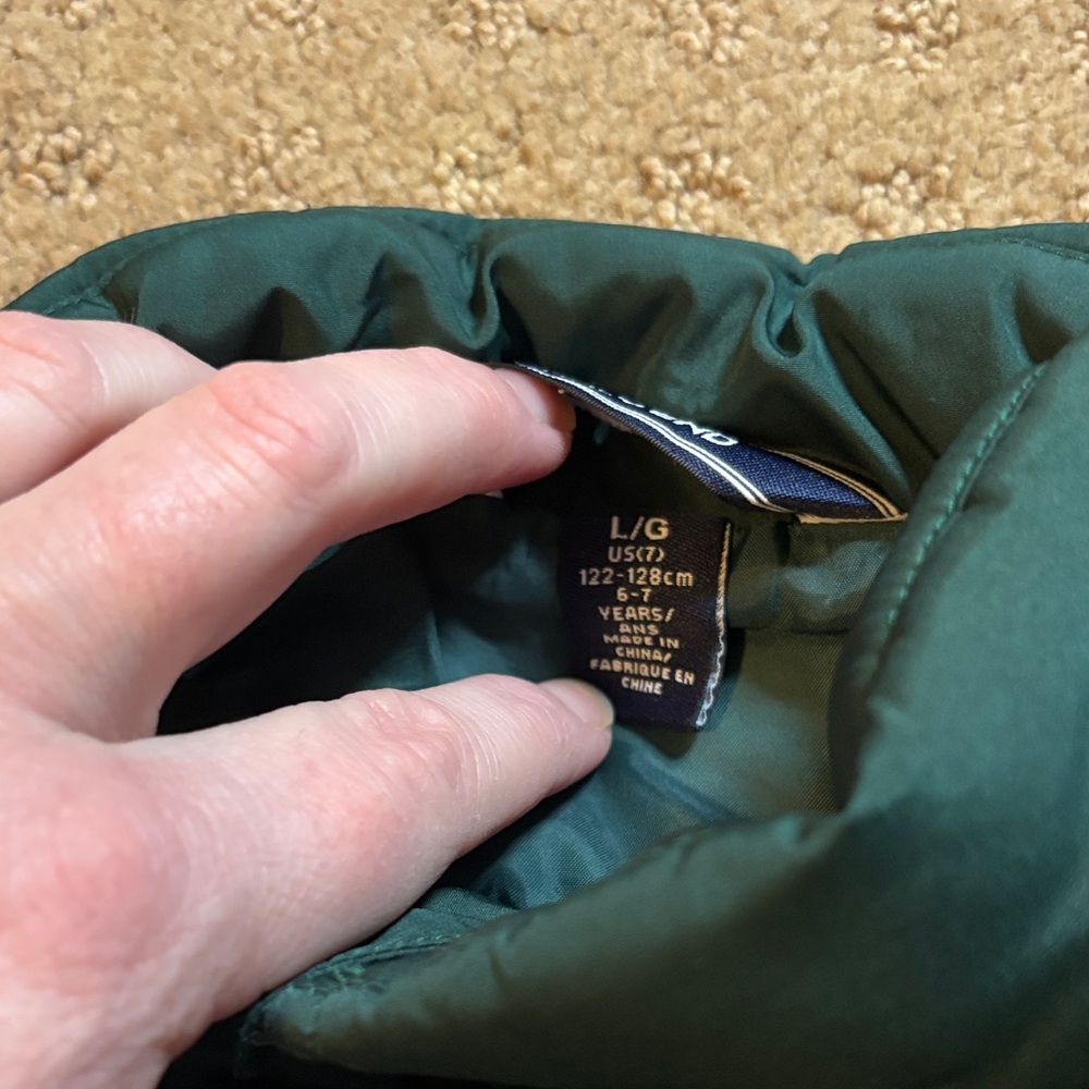 Lands' End Kids Green Quilted Puffer Vest - Picture 3 of 4